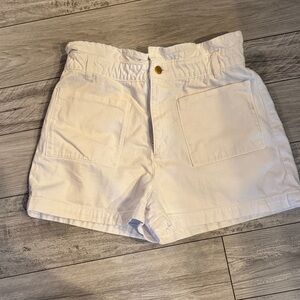 Zara White High-Waisted Women's Shorts